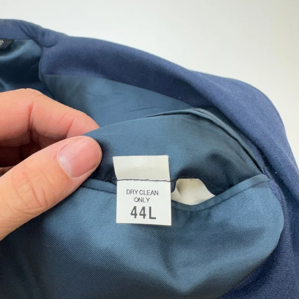 Woolrich Blazer Mens 44L Blue Vintage Preppy Dark Academia